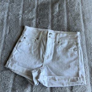 American Eagle Outfitters White Jean Shorts High-Waisted